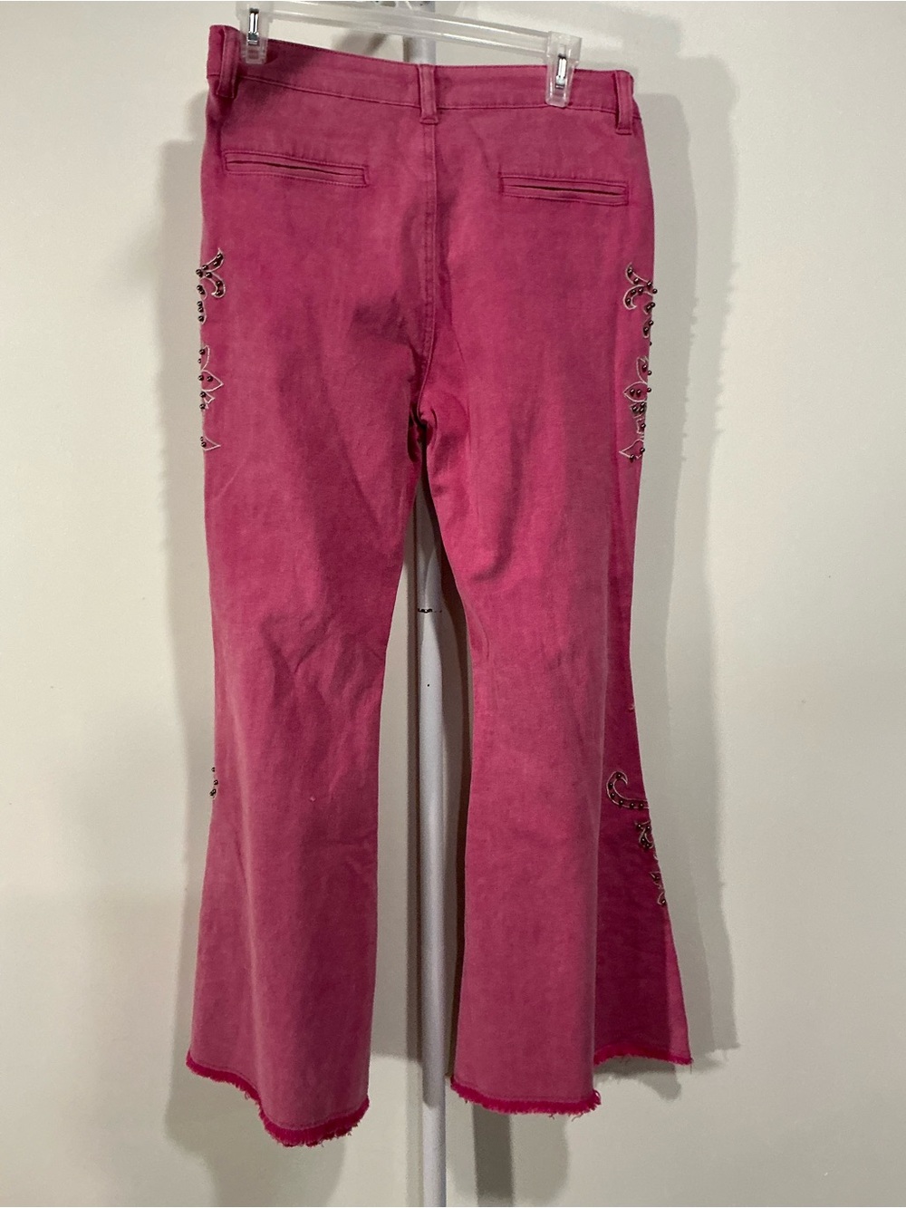 POL Pink Embroidered Flare Jeans - Picture 6 of 9
